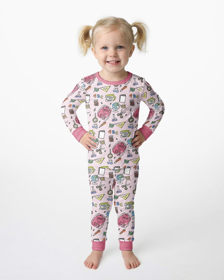 Zweiteiliges Langarm-Pyjama-Set mit Sommerfrüchten