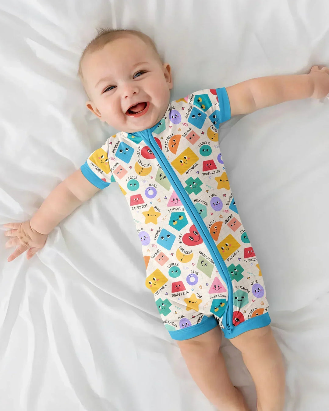 Happy Shape Squad Family Matching Bamboo Shorty Zippy