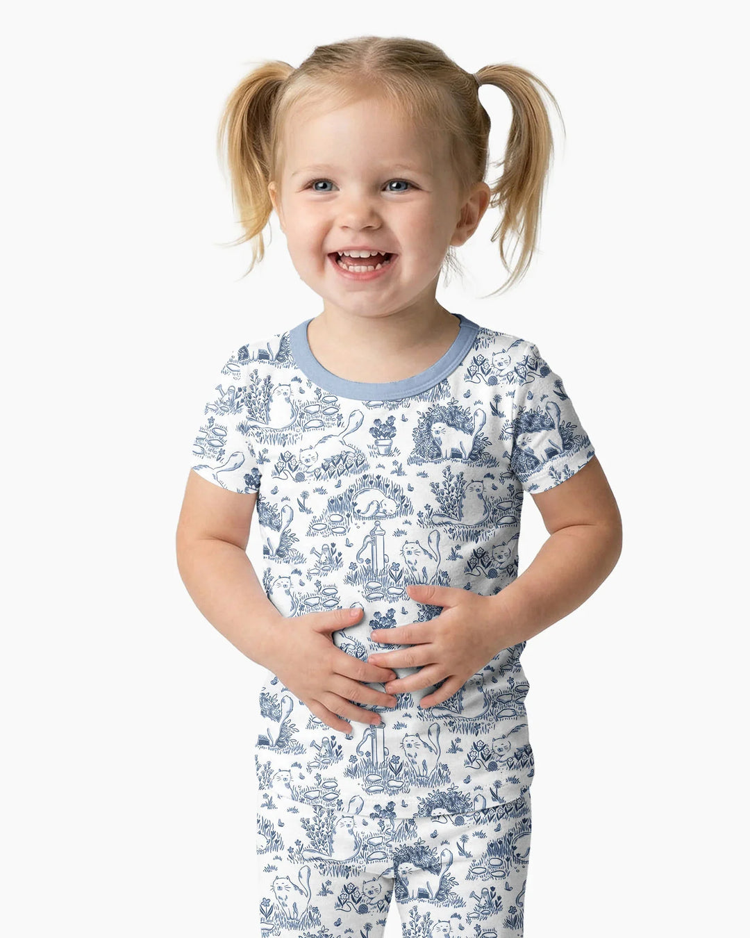 Zweiteiliges, kurzärmliges Pyjama-Set mit Marienkäfern