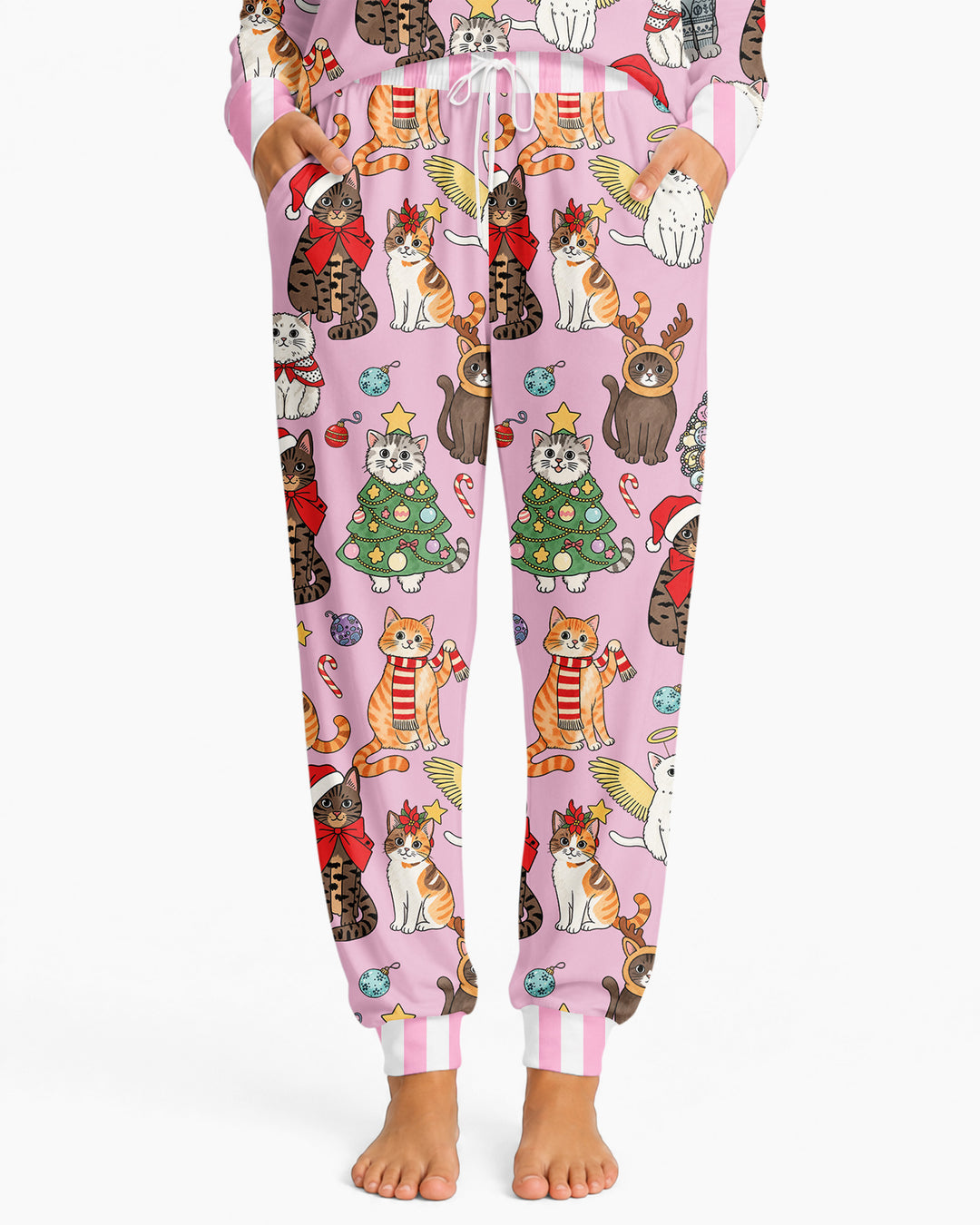 Christmas Kitty Wonderland Bamboo Women Pajama Set
