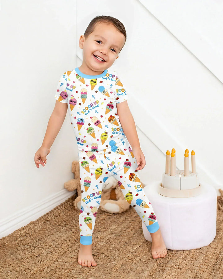 Zweiteiliges, kurzärmliges Pyjama-Set mit Marienkäfern