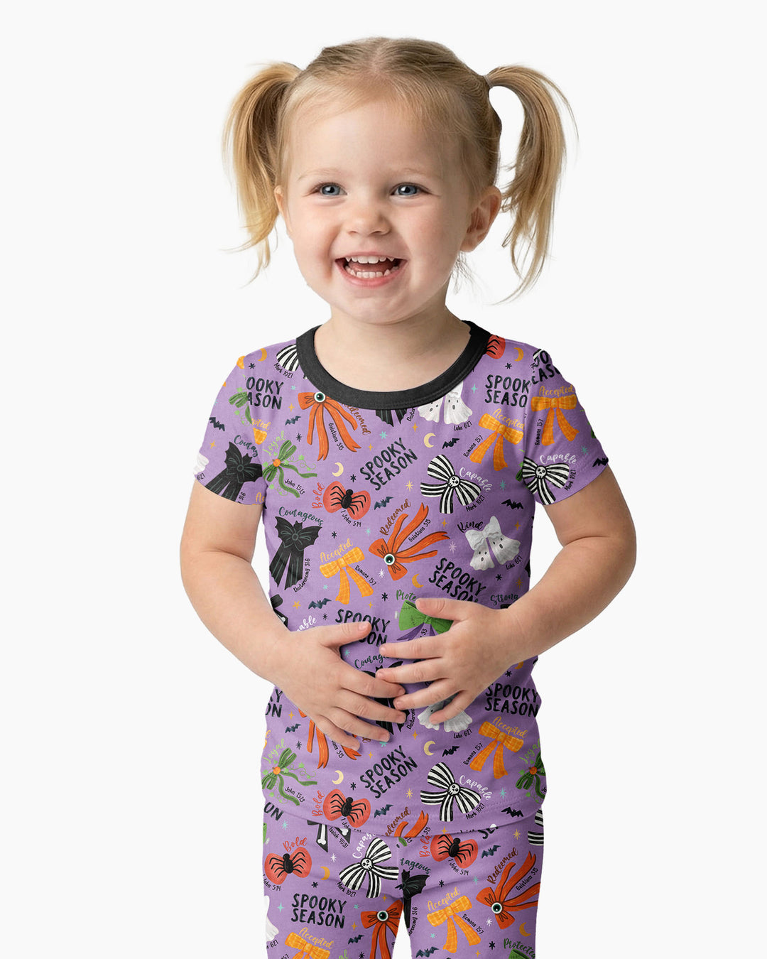 Zweiteiliges, kurzärmliges Pyjama-Set mit Marienkäfern