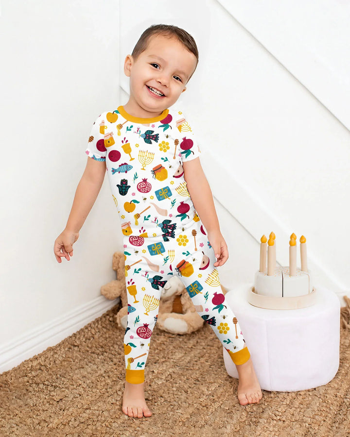 Zweiteiliges, kurzärmliges Pyjama-Set mit Marienkäfern