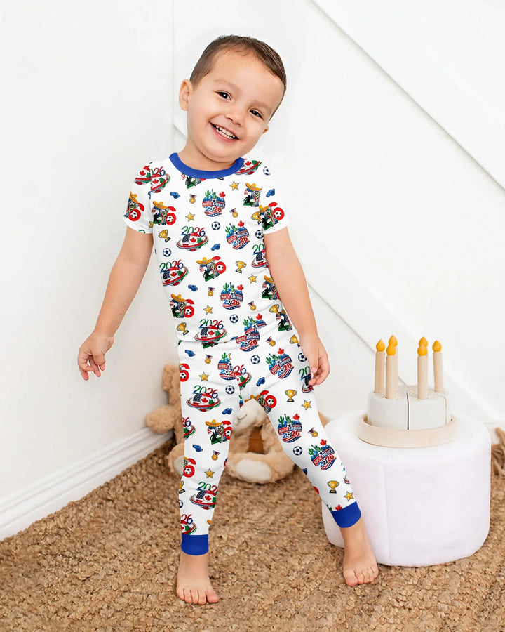 Zweiteiliges, kurzärmliges Pyjama-Set mit Marienkäfern
