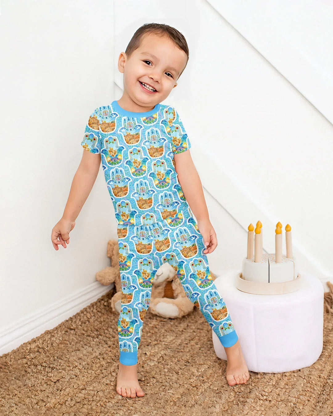 Zweiteiliges, kurzärmliges Pyjama-Set mit Marienkäfern
