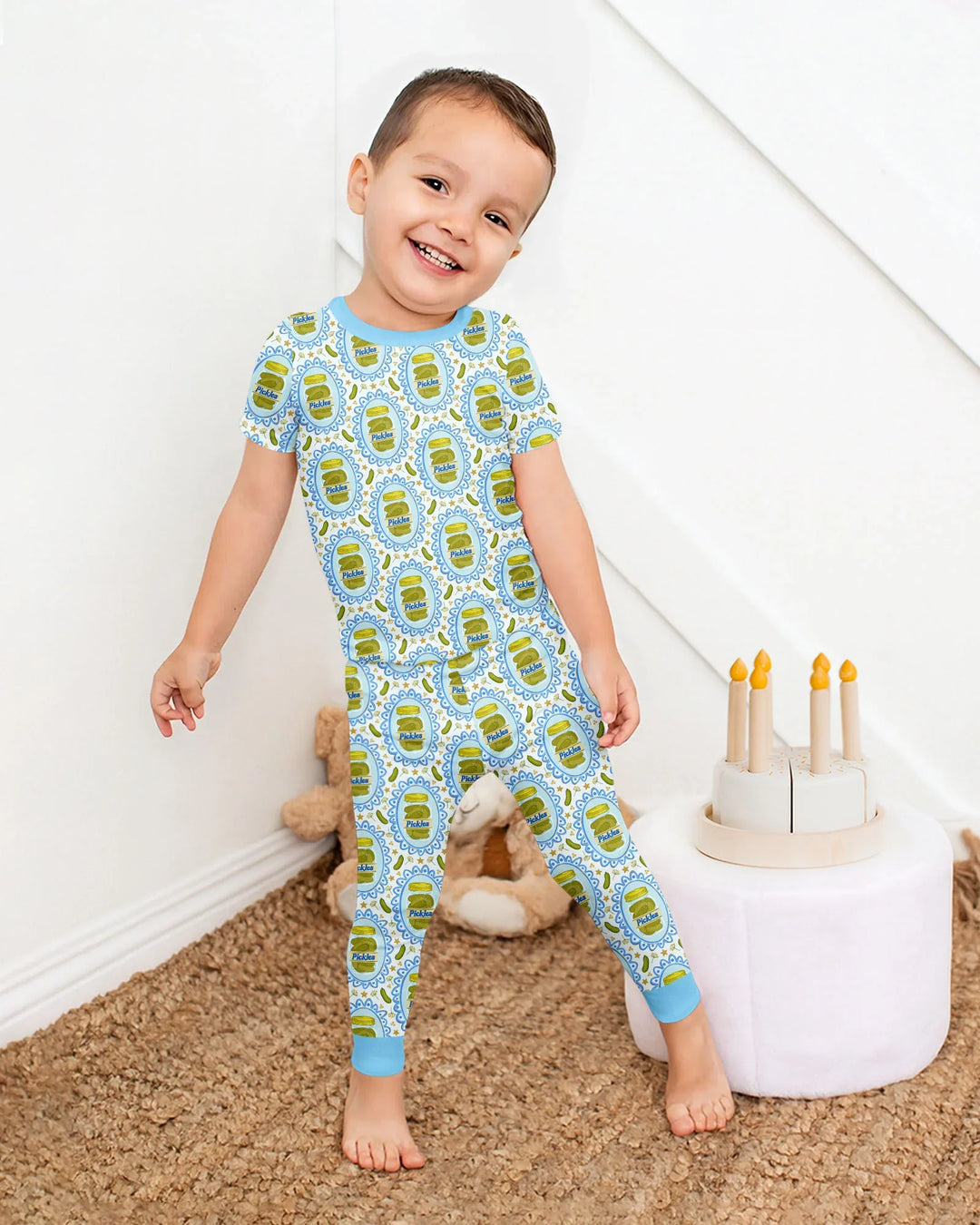 Zweiteiliges, kurzärmliges Pyjama-Set mit Marienkäfern