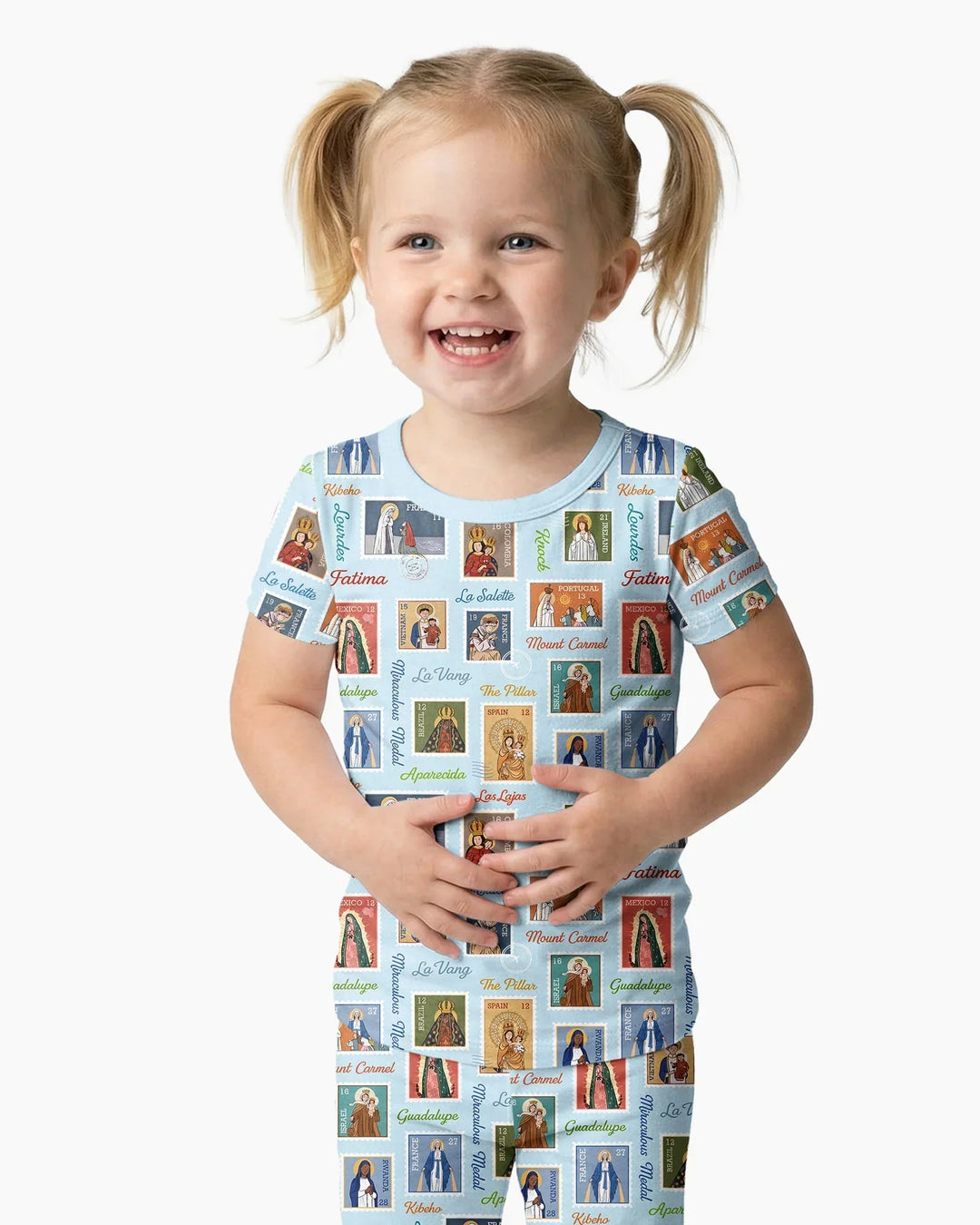 Zweiteiliges, kurzärmliges Pyjama-Set mit Marienkäfern