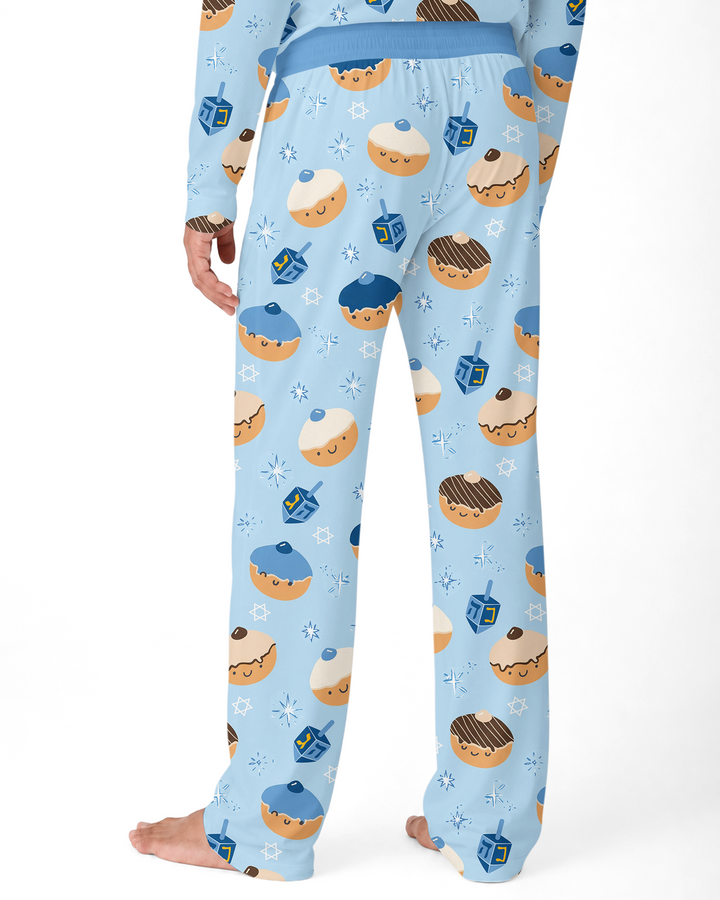Hanukkah Donut Family Matching Bamboo Men's Pajama Set