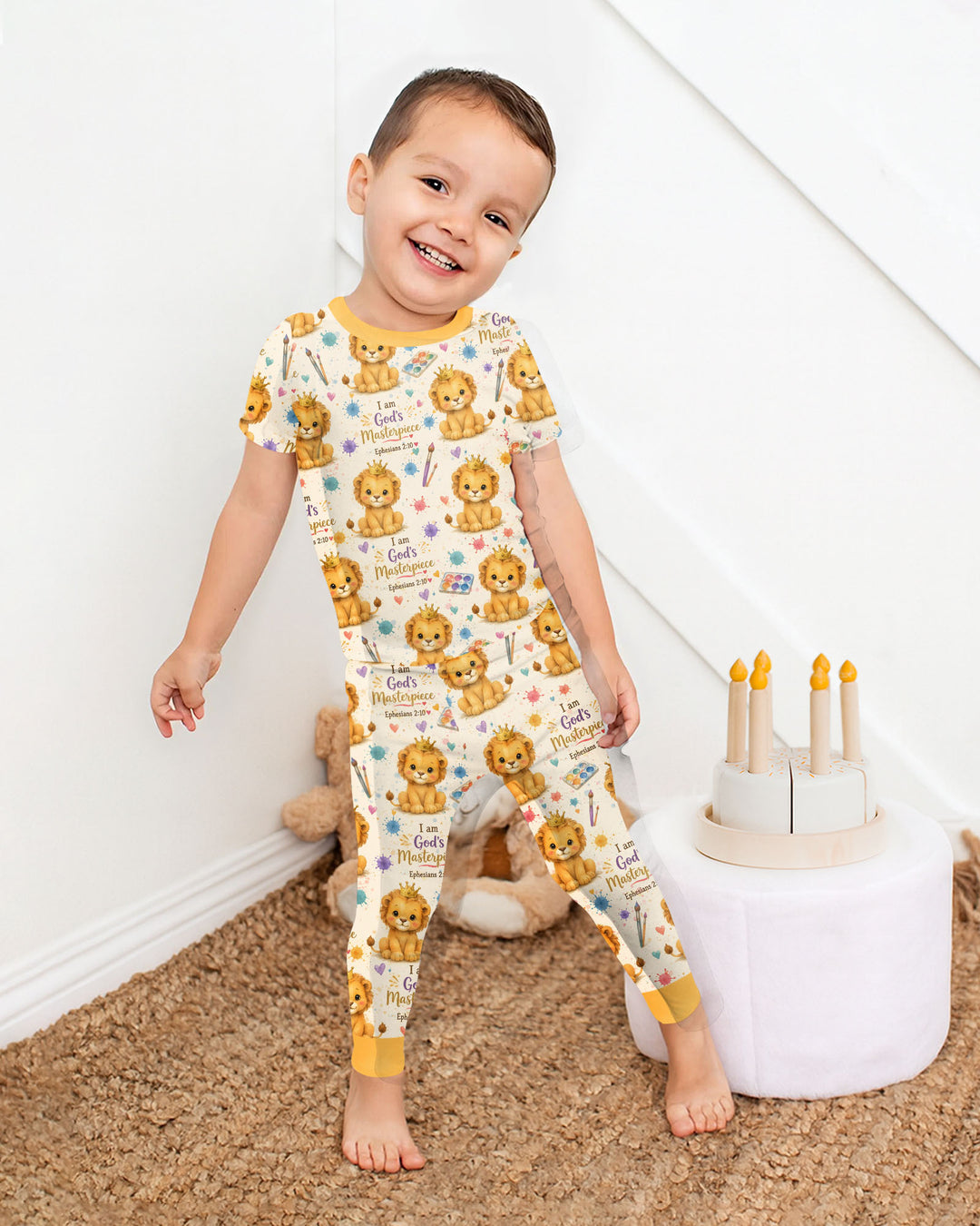Zweiteiliges, kurzärmliges Pyjama-Set mit Marienkäfern