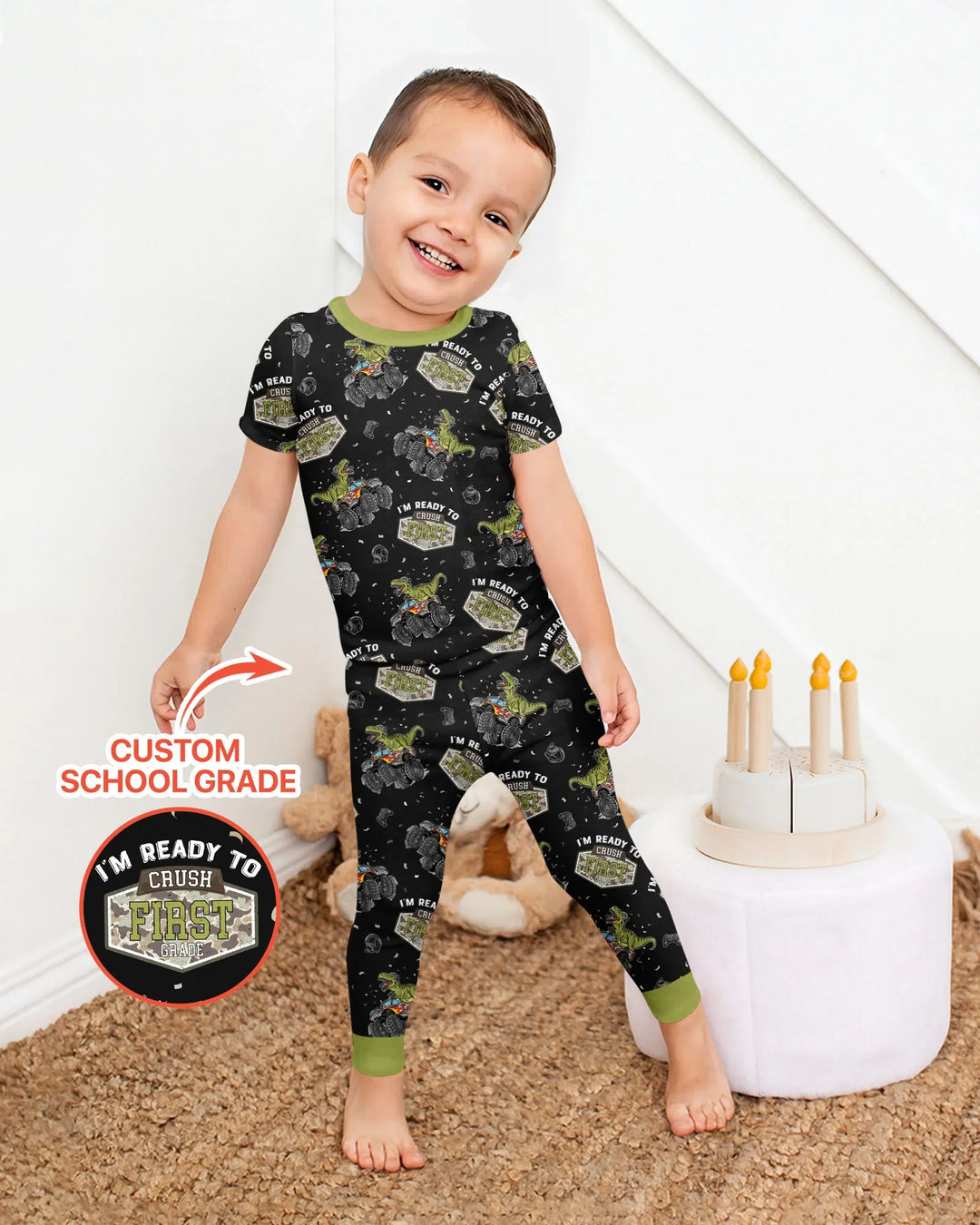 Zweiteiliges, kurzärmliges Pyjama-Set mit Marienkäfern