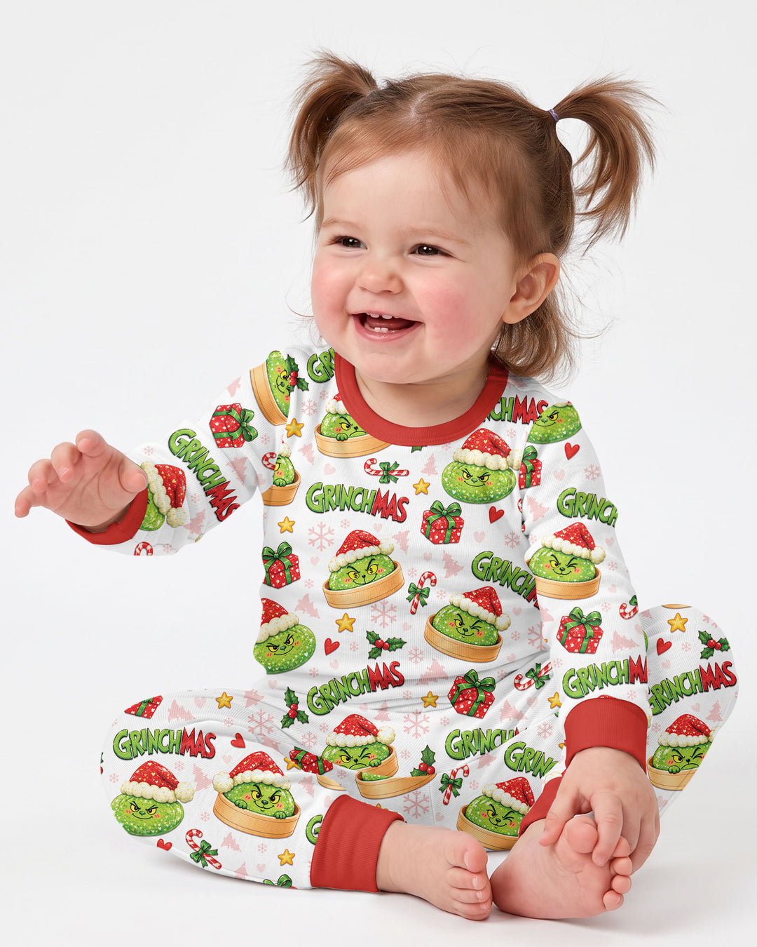 Grinchmas Dumpling Bamboo Two Piece Long Sleeve Pajama Set
