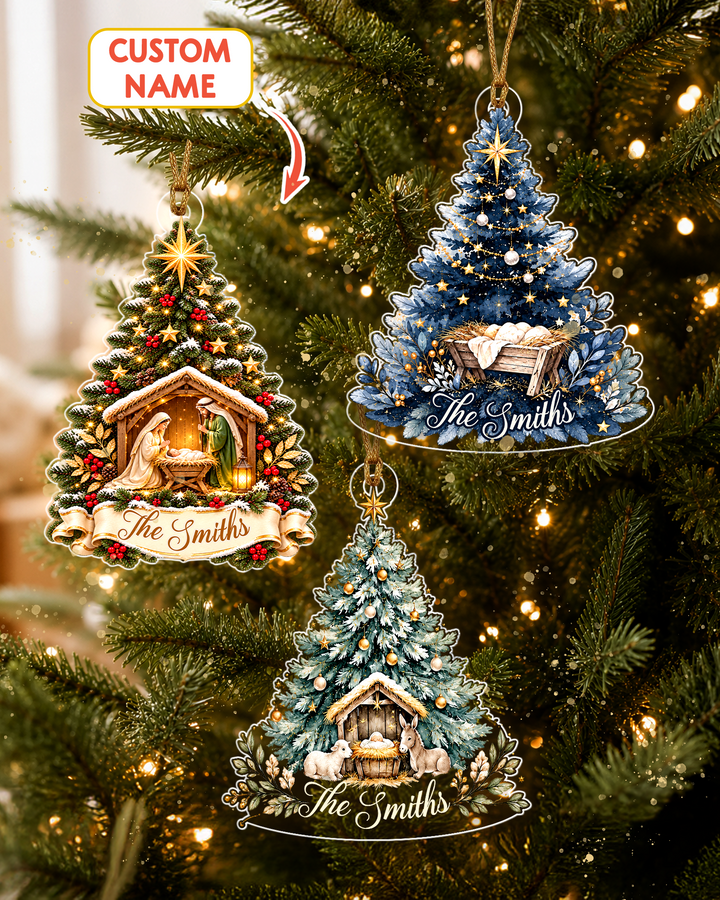 Nativity First Christmas- Personalized Acrylic Ornament