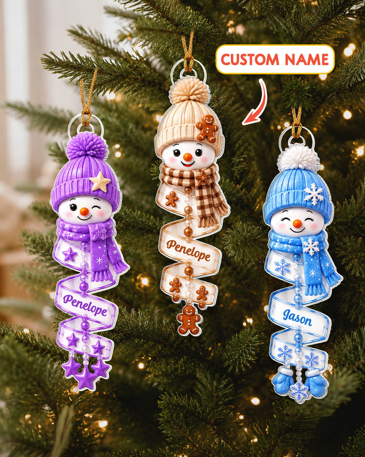 Snowman Christmas - Personalized Acrylic Ornament