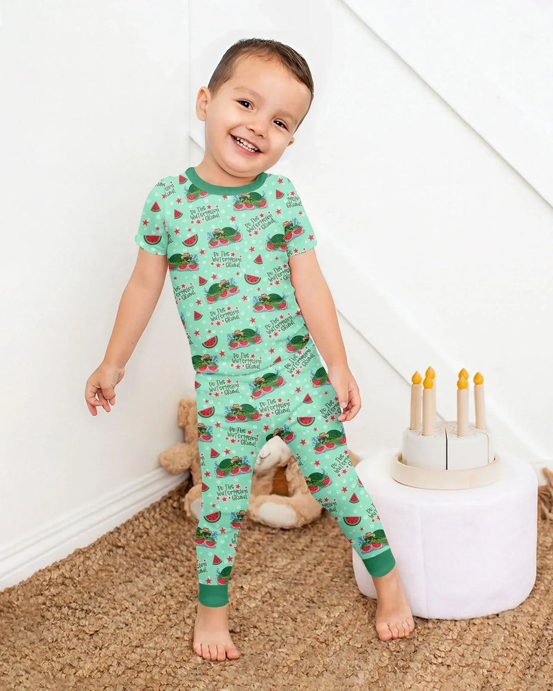 Zweiteiliges, kurzärmliges Pyjama-Set mit Marienkäfern