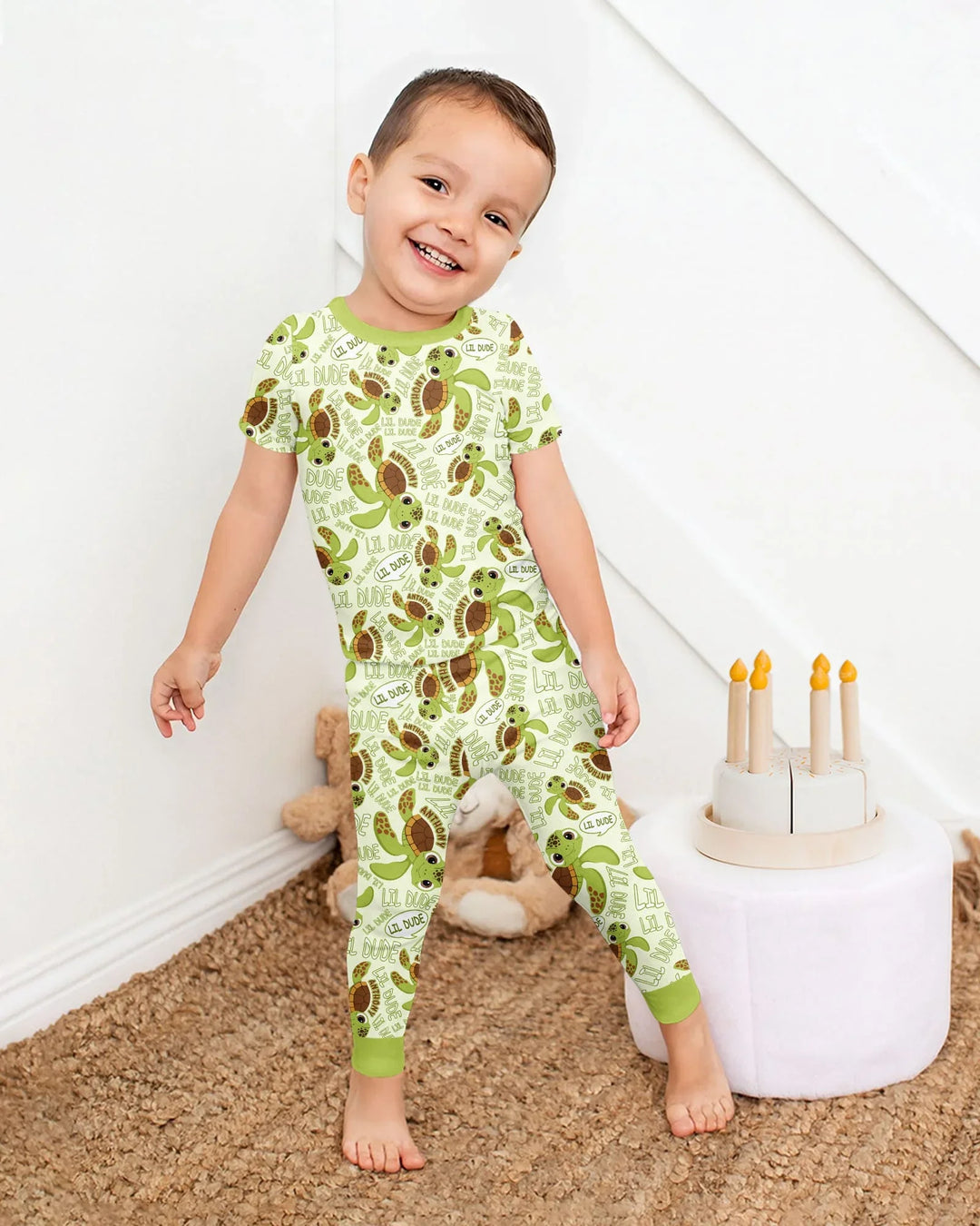 Zweiteiliges, kurzärmliges Pyjama-Set mit Marienkäfern