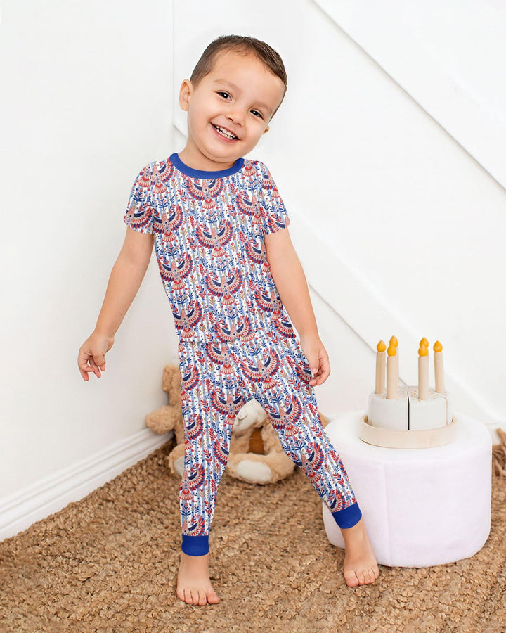 Zweiteiliges, kurzärmliges Pyjama-Set mit Marienkäfern