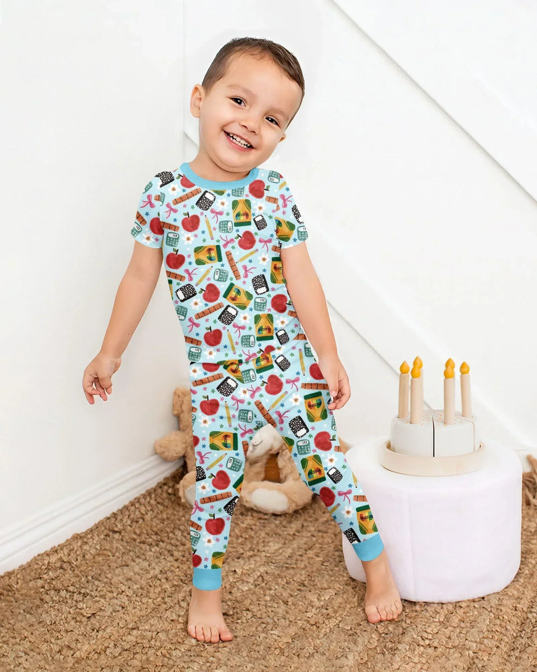 Zweiteiliges, kurzärmliges Pyjama-Set mit Marienkäfern