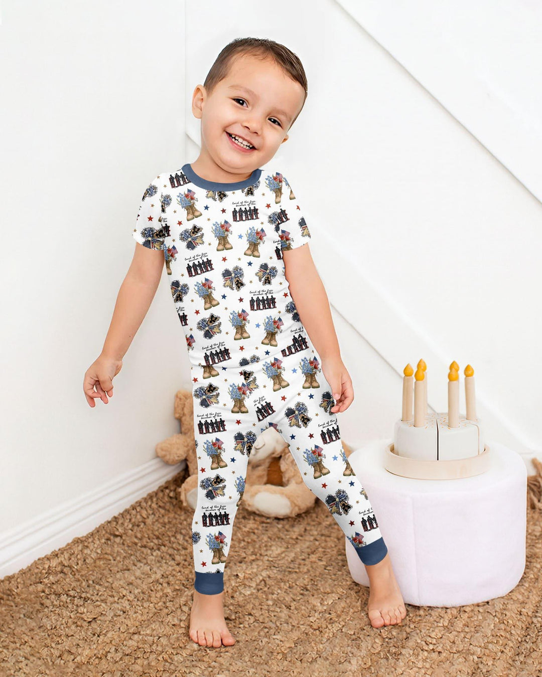 Zweiteiliges, kurzärmliges Pyjama-Set mit Marienkäfern