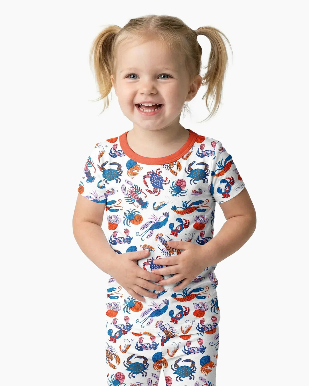 Zweiteiliges, kurzärmliges Pyjama-Set mit Marienkäfern