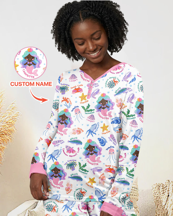 Template Damen Pyjama-Set aus personalisiertem Bambus