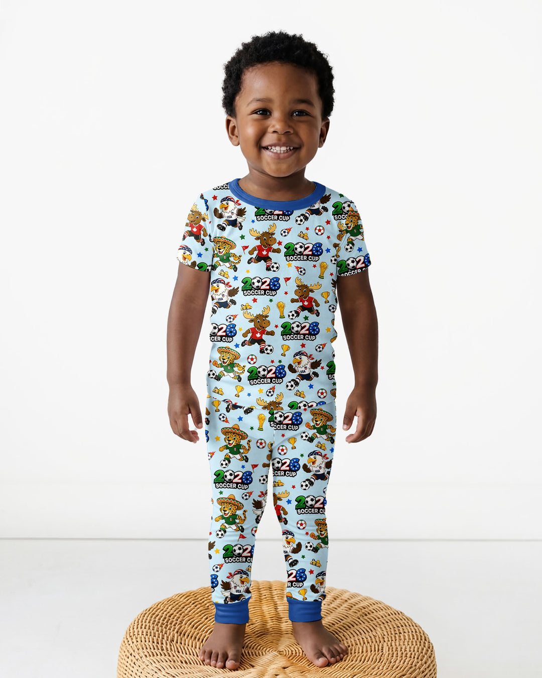Zweiteiliges, kurzärmliges Pyjama-Set mit Marienkäfern