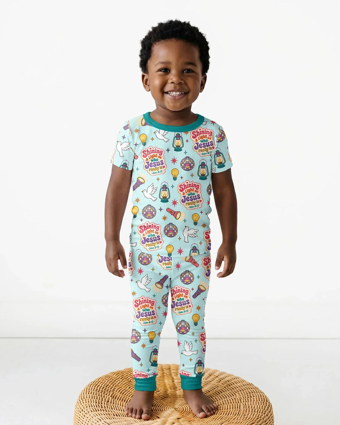 Zweiteiliges, kurzärmliges Pyjama-Set mit Marienkäfern