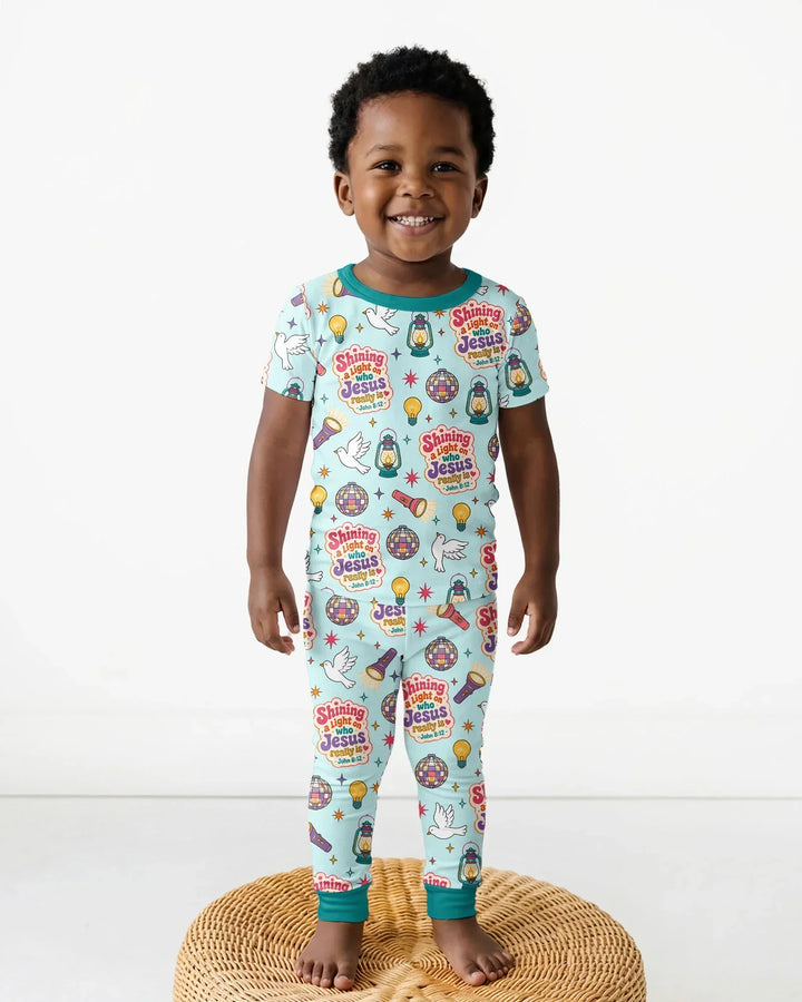 Zweiteiliges, kurzärmliges Pyjama-Set mit Marienkäfern