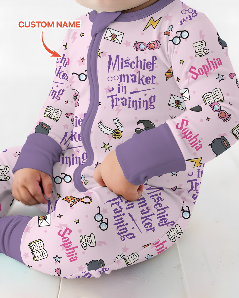 Custom Name Mischief Maker In Training Bamboo Convertible Zippy