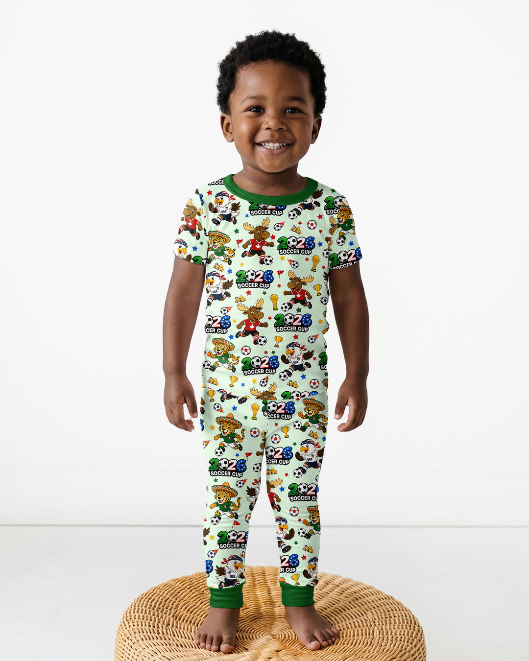 Zweiteiliges, kurzärmliges Pyjama-Set mit Marienkäfern