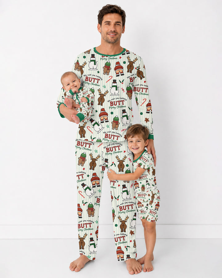 We Wish You Nothing Butt Merry Bamboo Men's Pajama Set