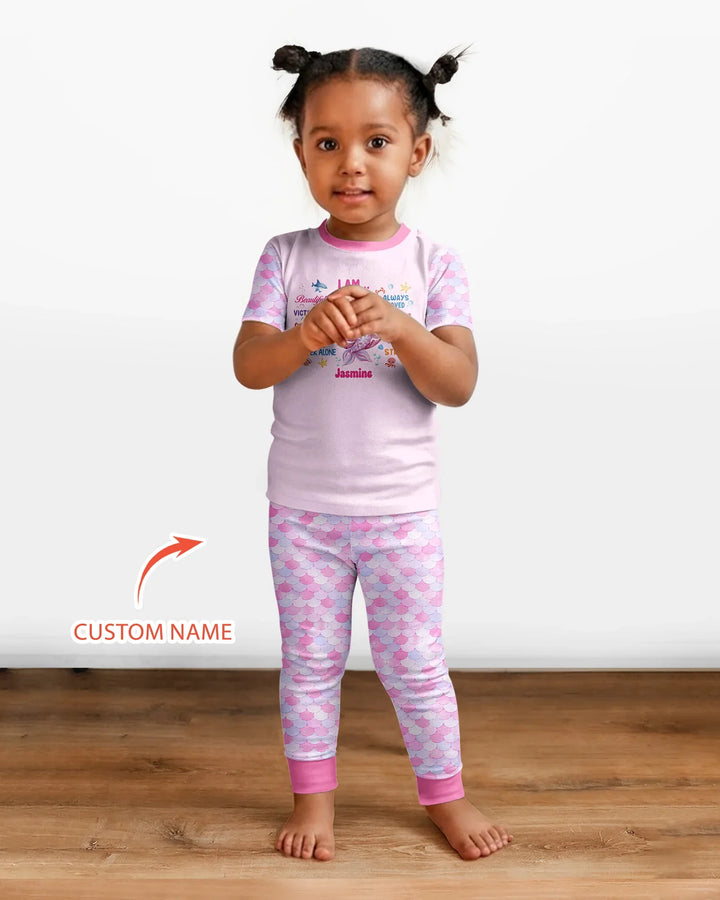Zweiteiliges, kurzärmliges Pyjama-Set mit Marienkäfern