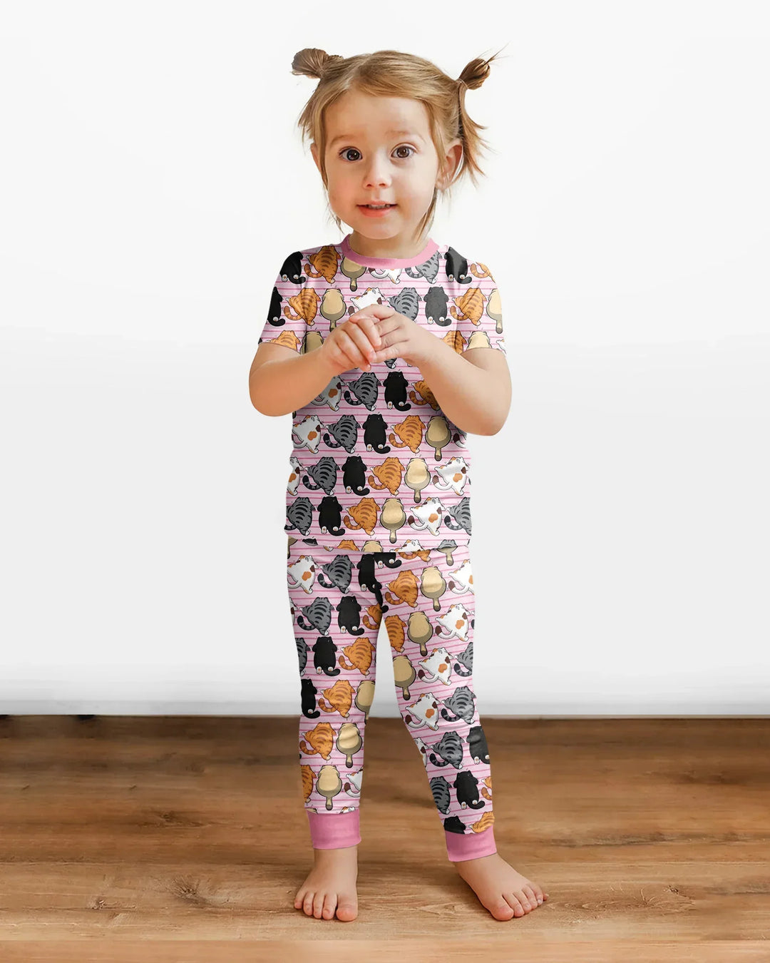 Zweiteiliges, kurzärmliges Pyjama-Set mit Marienkäfern