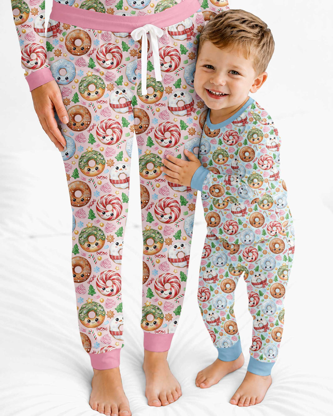 Kawaii Christmas Donuts Bamboo Women Pajama Set