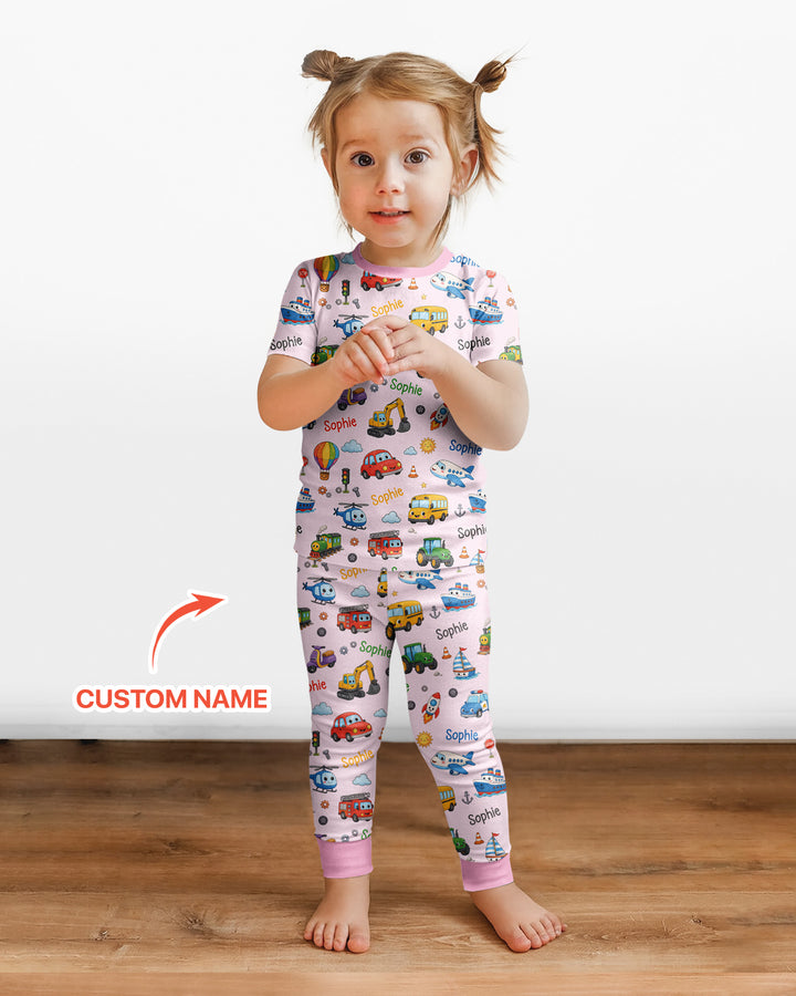 Zweiteiliges, kurzärmliges Pyjama-Set mit Marienkäfern
