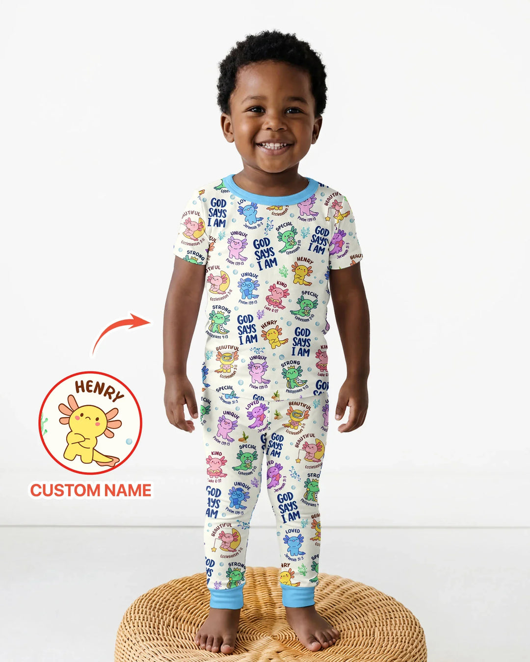 Zweiteiliges, kurzärmliges Pyjama-Set mit Marienkäfern