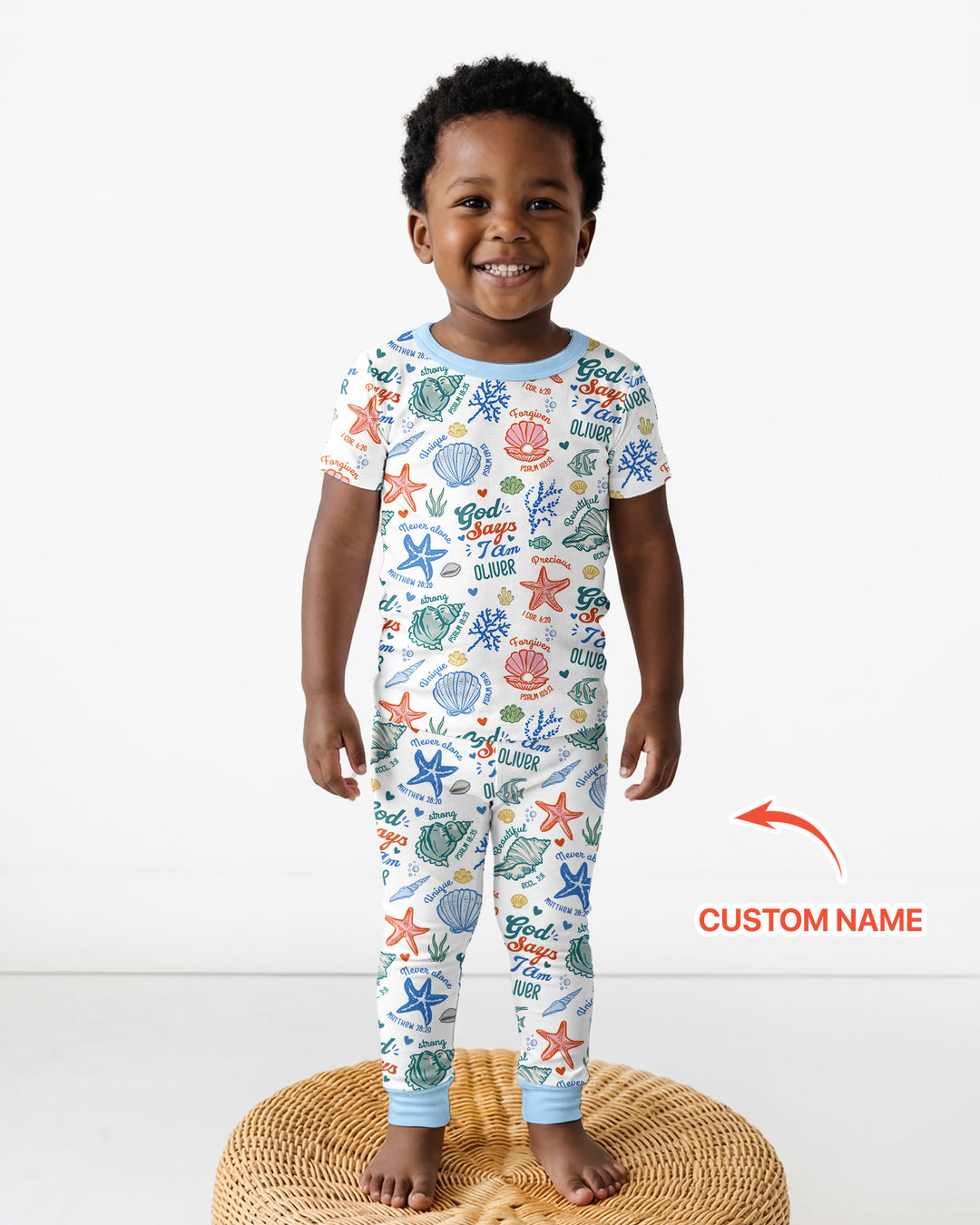 Zweiteiliges, kurzärmliges Pyjama-Set mit Marienkäfern