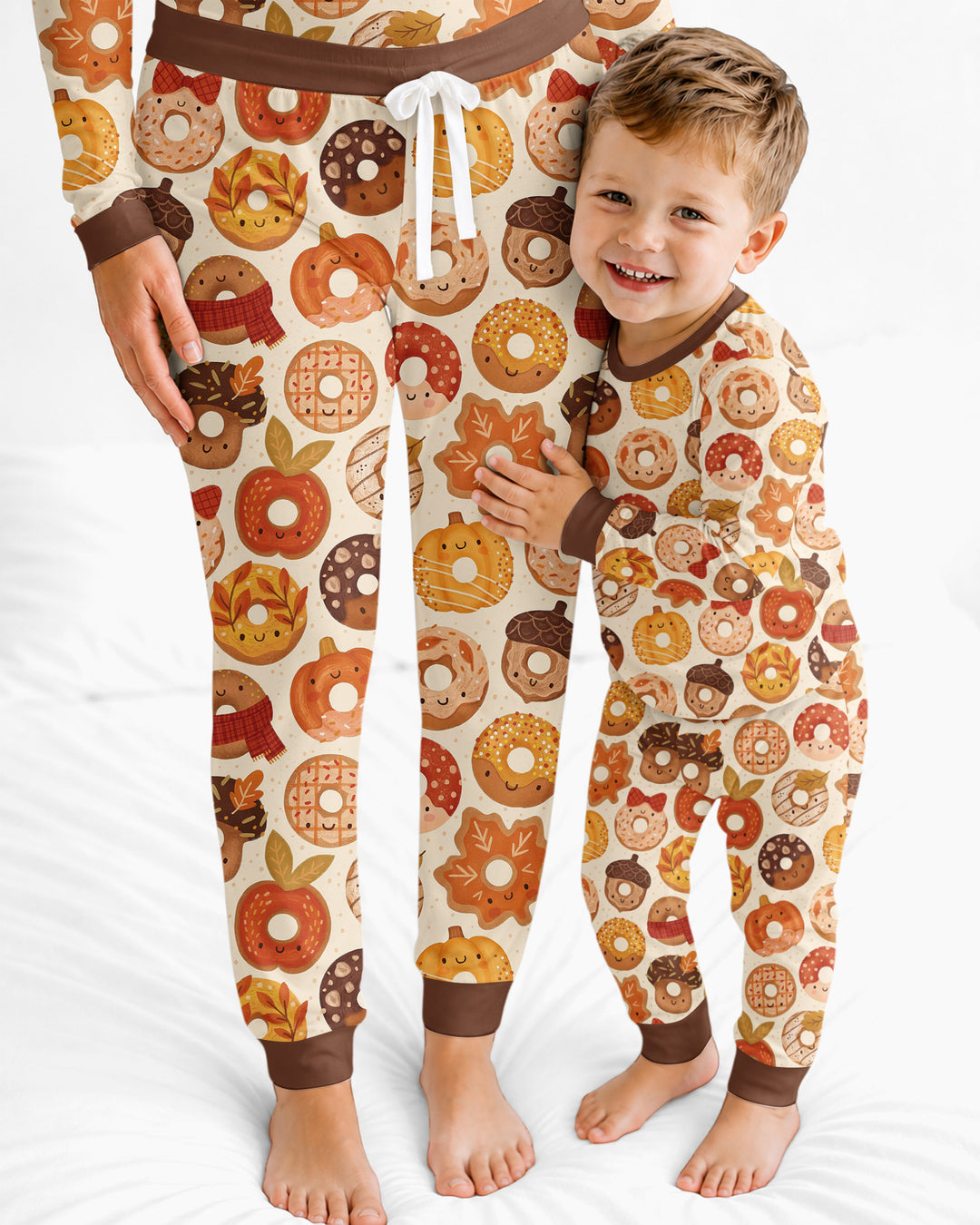 Cute Autumn Donut Bamboo Women Pajama Set