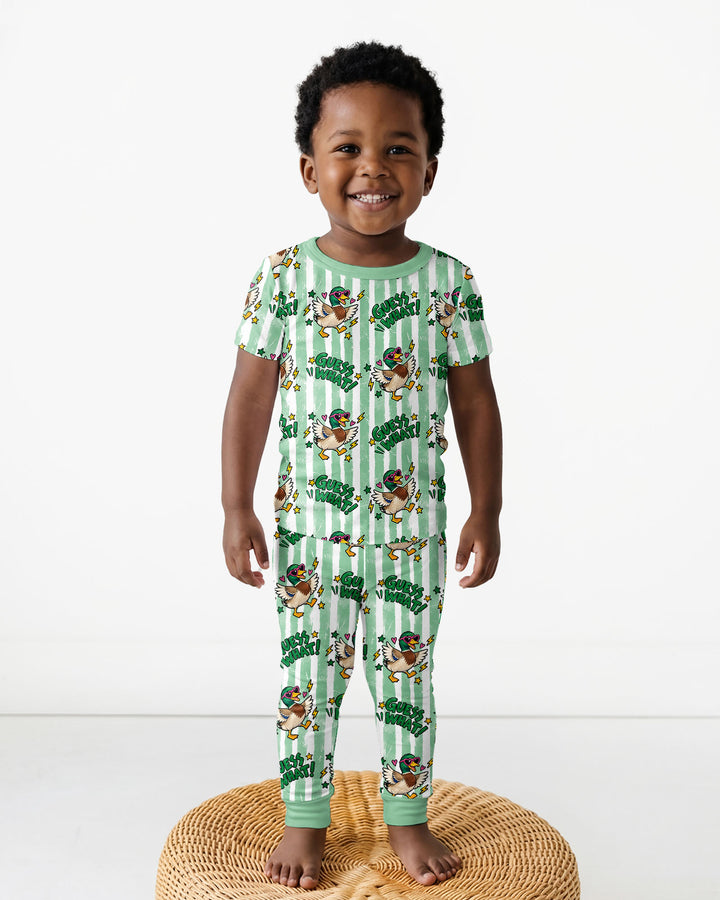 Guess What Mallard Butt Bamboo Two Piece Short Sleeve Shorts Pajama Set