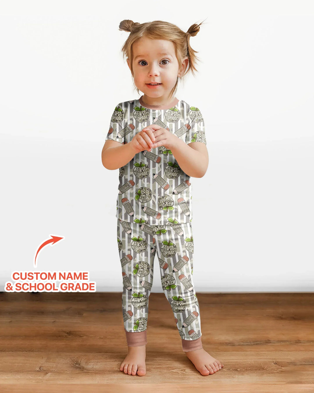 Zweiteiliges, kurzärmliges Pyjama-Set mit Marienkäfern