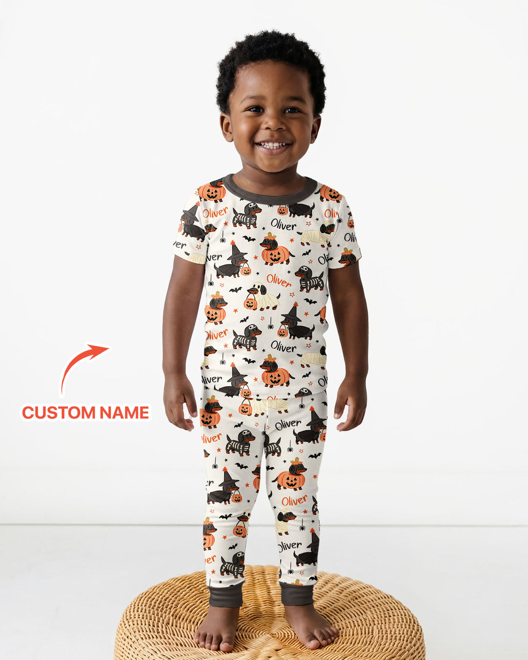 Zweiteiliges, kurzärmliges Pyjama-Set mit Marienkäfern
