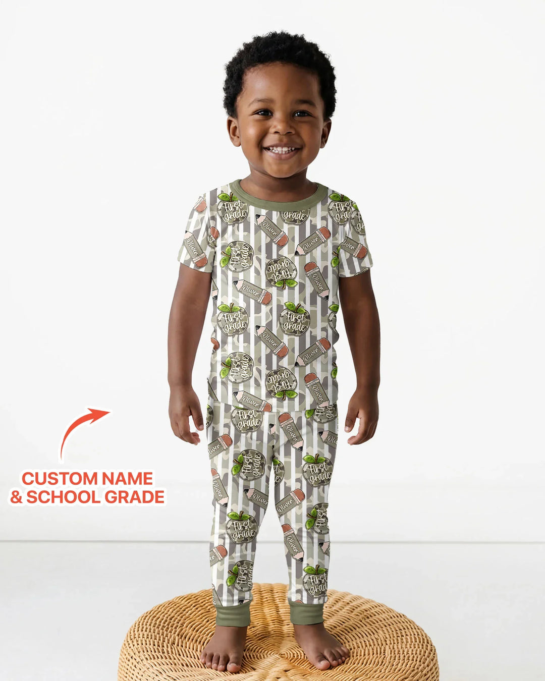 Zweiteiliges, kurzärmliges Pyjama-Set mit Marienkäfern
