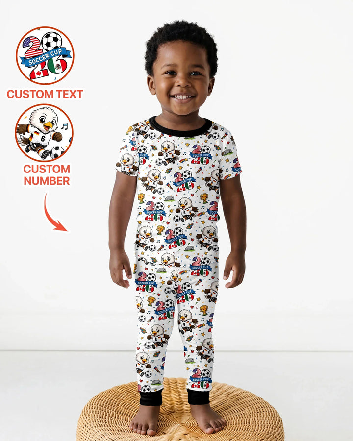 Zweiteiliges, kurzärmliges Pyjama-Set mit Marienkäfern