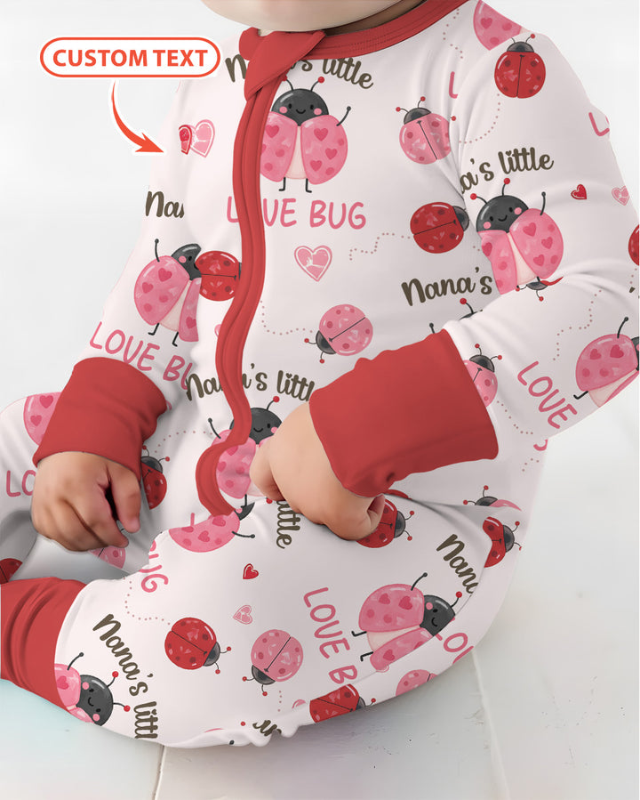 Personalized Grandma's Little Love Bug Bamboo Convertible Zippy