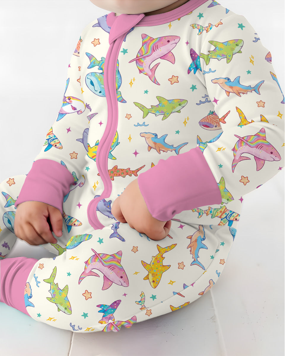 Tropical Sharks Bamboo Convertible Zippy