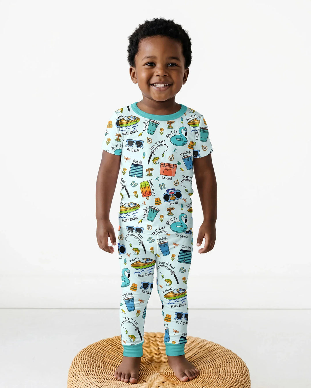 Zweiteiliges, kurzärmliges Pyjama-Set mit Marienkäfern