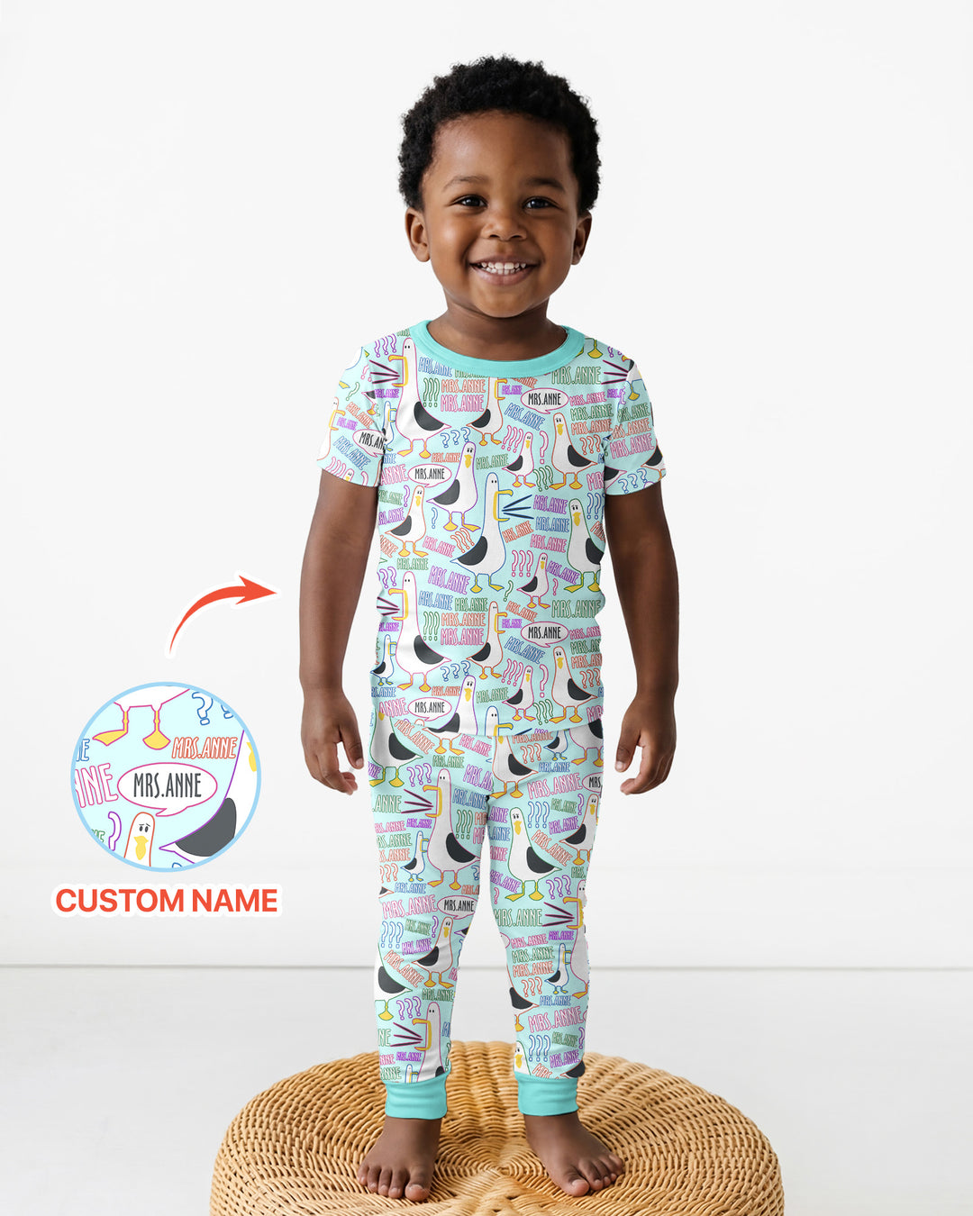 Zweiteiliges, kurzärmliges Pyjama-Set mit Marienkäfern