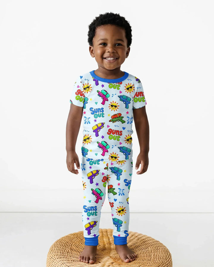 Zweiteiliges, kurzärmliges Pyjama-Set mit Marienkäfern