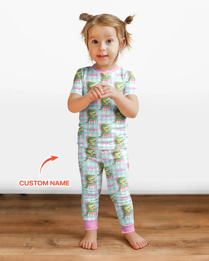Zweiteiliges, kurzärmliges Pyjama-Set mit Marienkäfern