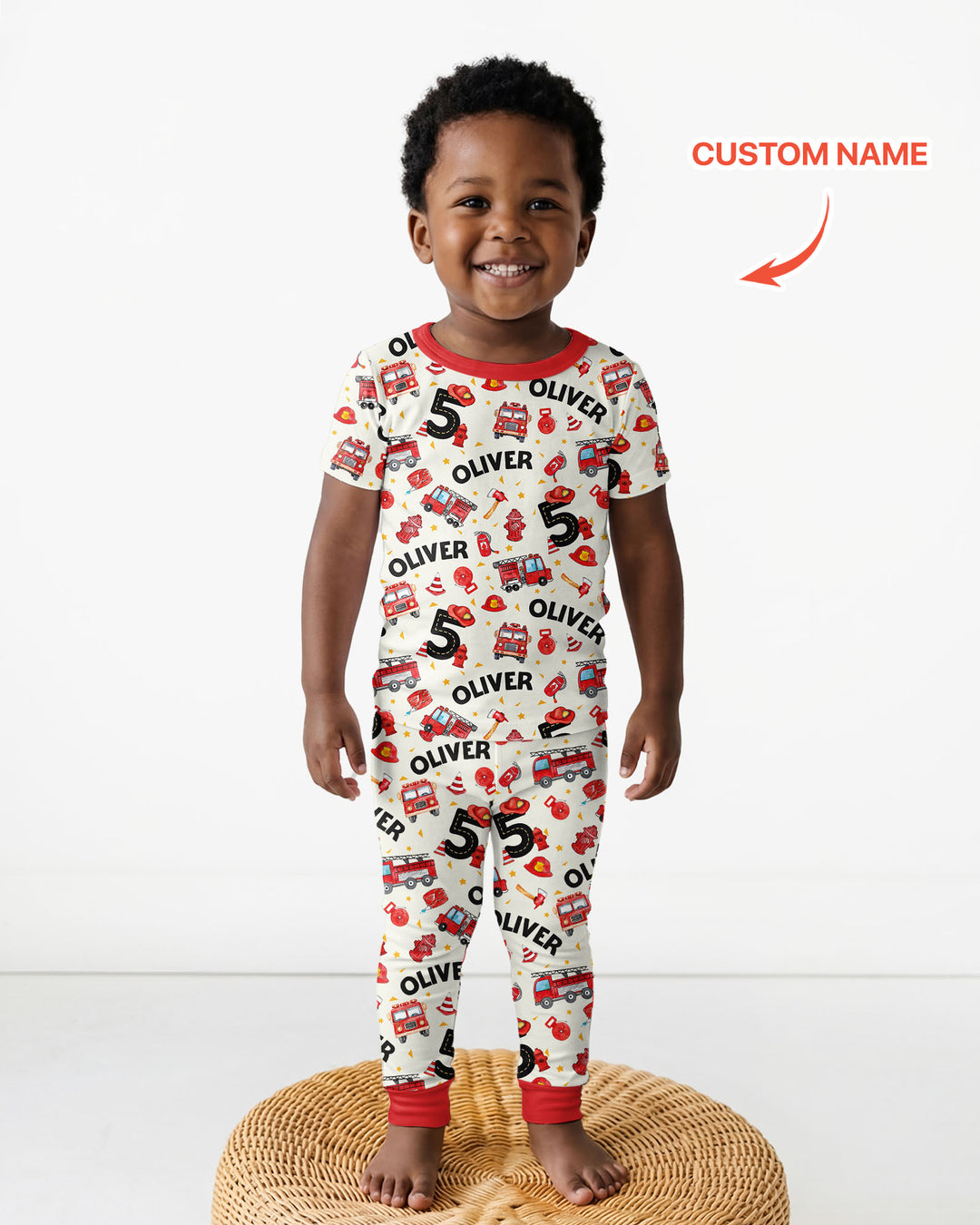 Zweiteiliges, kurzärmliges Pyjama-Set mit Marienkäfern