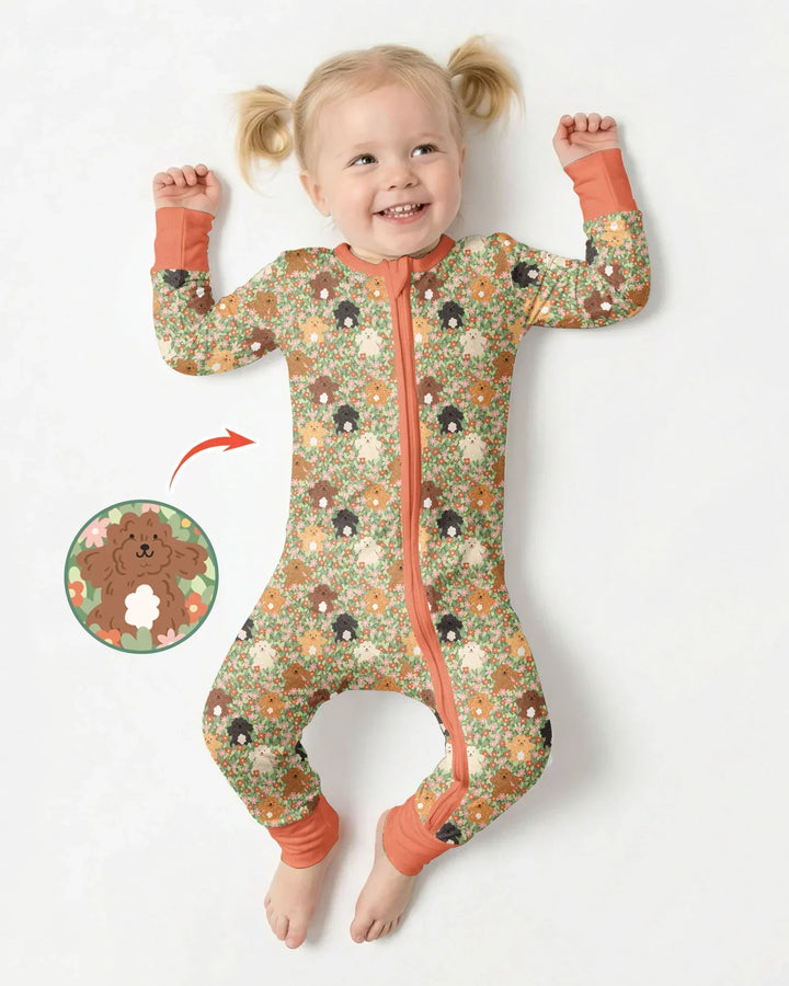 Gerippte Babykleidung mit individuellem Foto - Weich &amp; Skizzenhaft
